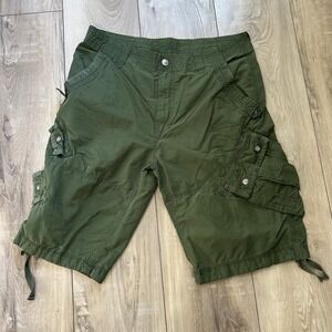 Royal Premium Cargo Shorts Men's Green Khaki Utility Hiking Sz 38